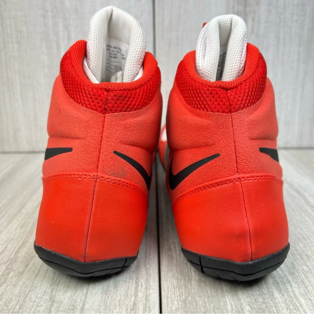 Worn 1x Nike Fury Red Wrestling/Boxing Sneaker Athletic Combat Shoe Mens Size 12